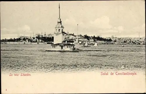 Ak Konstantinopel Istanbul Türkei, Leanderturm, Leuchtturm