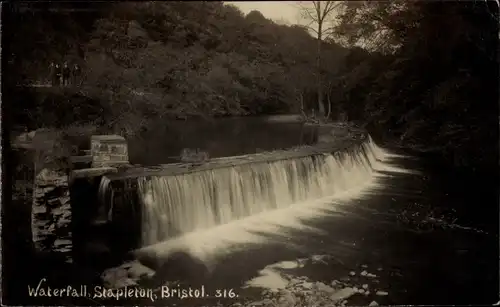 Ak Bristol Südwestengland, Wasserfall Stapleton