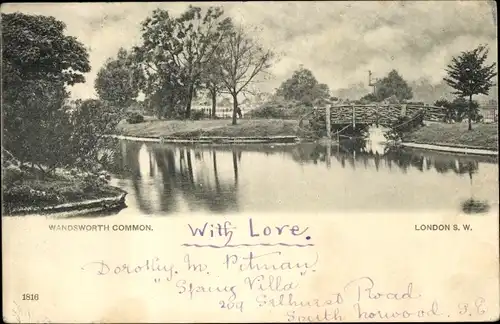 Ak Wandsworth Common London England, Brücke