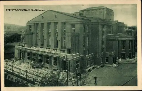 Ak Teplice Šanov Teplitz Schönau Region Aussig, Stadttheater