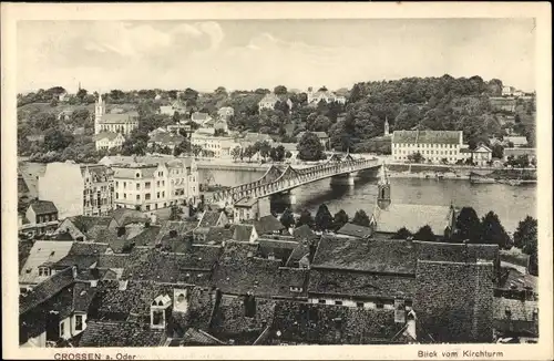 Ak Krosno Odrzańskie Crossen Oder Ostbrandenburg, Blick vom Kirchturm