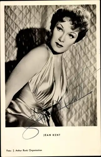 Ak Schauspielerin Jean Kent, Portrait, Autogramm