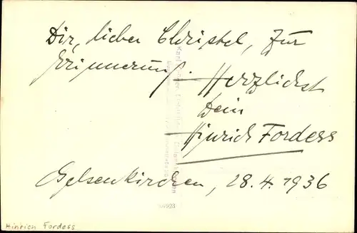 Ak Schauspieler Hinrich Fordess, Portrait, Autogramm