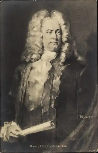 Künstler Ak Rumpf, Georg Friedrich Händel, Komponist, Portrait