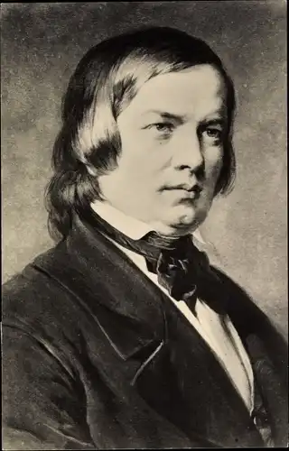 Ak Komponist Robert Schumann, Portrait