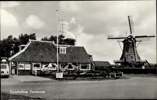 Ak Formerum Terschelling Friesland Niederlande, Windmühle, Cafeteria