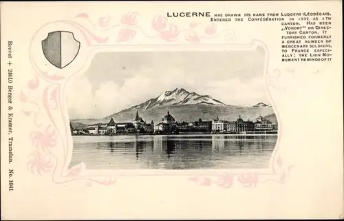 Passepartout Ak Luzern Stadt Schweiz, Panorama