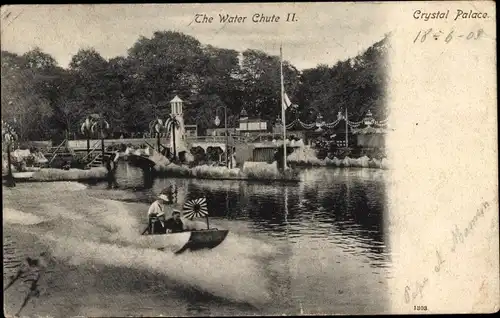 Ak London City England, Crystal Palace, The Water Chute II.