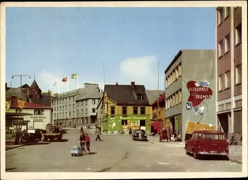 Ak Tromsø Tromsö Norwegen, Part of the City with Grand Hotel