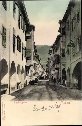 Ak Meran Merano Südtirol, Laubengasse