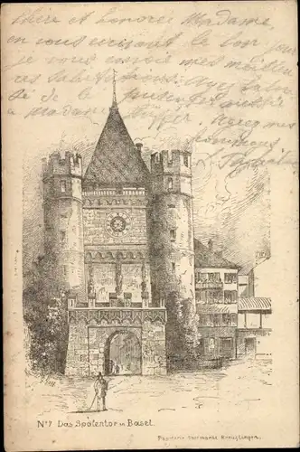 Litho Basel Bâle Stadt Schweiz, Spolentor