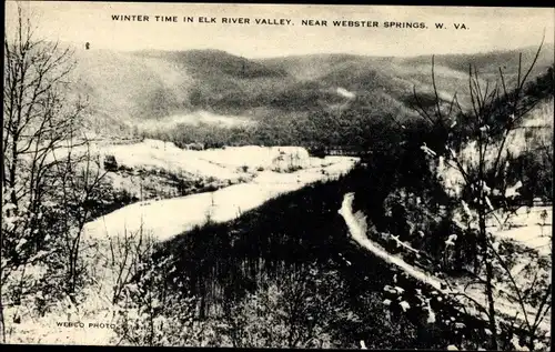 Ak Webster Springs Virginia USA, Winterzeit in Elk River Valles