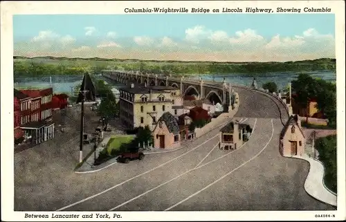 Ak Pennsylvania, Columbia Wrightsville Bridge am Lincoln Highway