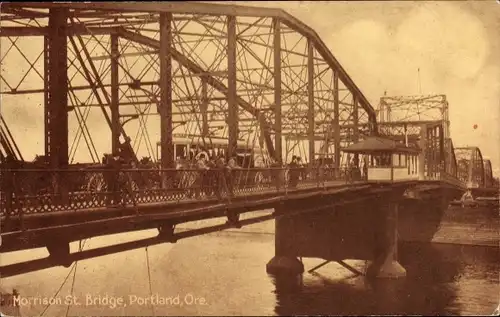 Ak Portland Oregon USA, Morrison St. Bridge