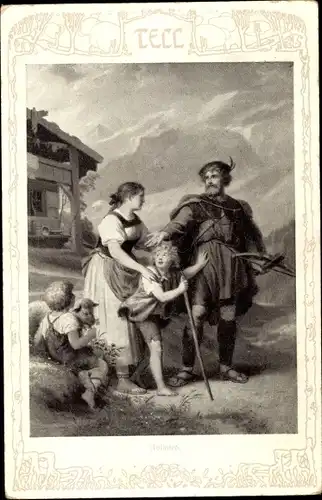 Künstler Ak Wilhelm Tell, Abschied, Stroefer 467