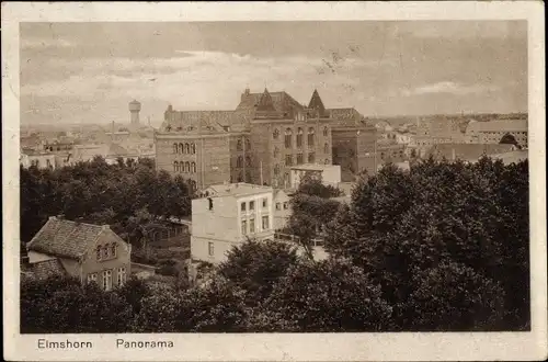 Ak Elmshorn in Schleswig Holstein, Panorama, Wasserturm