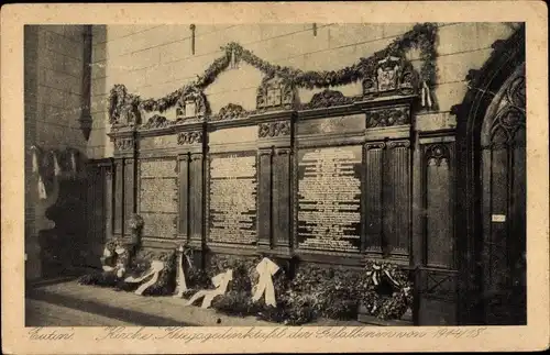 Ak Eutin in Ostholstein, Kirche, Kriegsgedenktafel der Gefallenen von 1914/1915