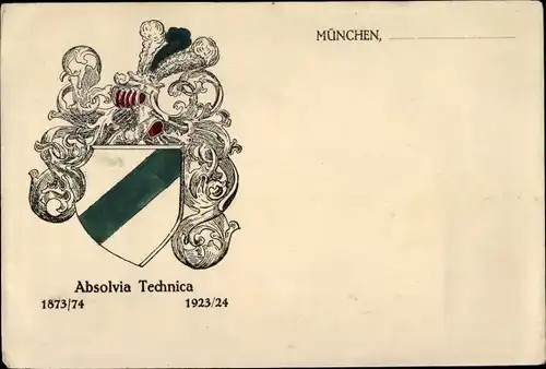 Studentika Wappen Ak München, Absolvia Technica 1873/74, 1923/24