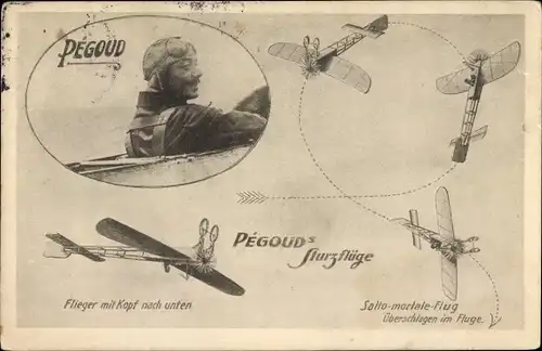 Ak Pegoud's Sturzflüge, Pilot, Flugzeug