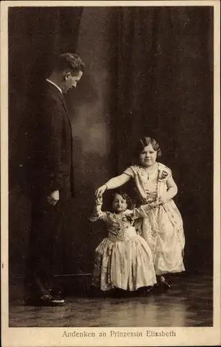 Ak Andenken an Prinzessin Elisabeth, Portrait, Liliputanerin