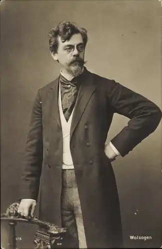 Ak Schriftsteller Hans von Wolzogen, Portrait