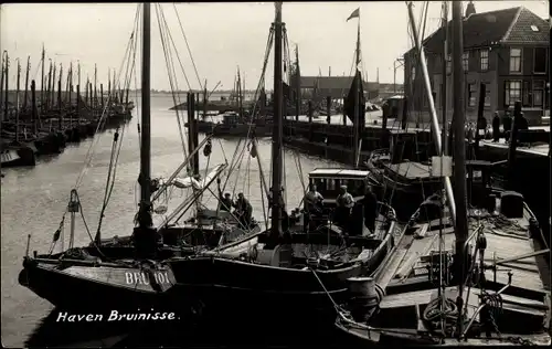 Ak Bruinisse Zeeland, Haven, Hafen, Fischerboote