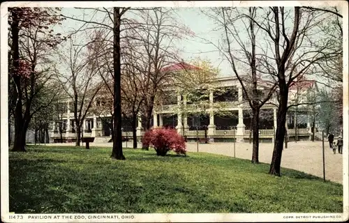 Ak Cincinnati Ohio USA, Pavillon im Zoo