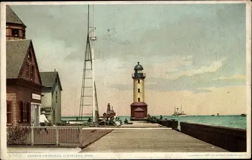 Ak Cleveland Ohio USA, Hafeneinfahrt