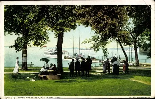 Ak Put-in-Bay Ohio USA, entlang des Wassers