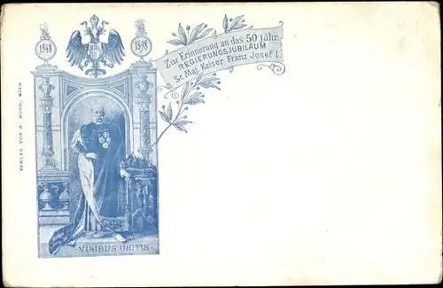 Ak Kaiser Franz Joseph I., 50 jähriges Regierungs-Jubiläum 1898