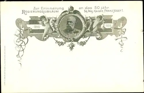 Ak Kaiser Franz Joseph I., 50 Jähr. Regierungsjubiläum