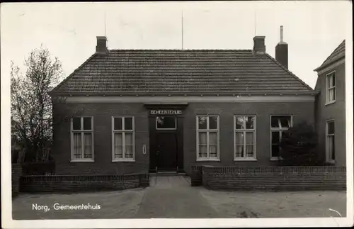 Ak Norg Drenthe, Rathaus