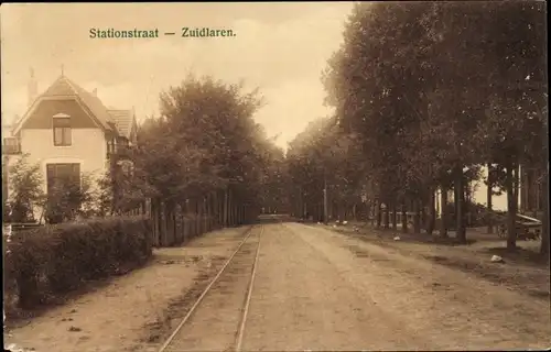 Ak Zuidlaren Drenthe Niederlande, Stationstraat