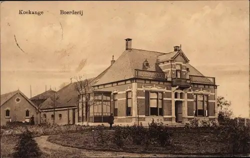 Ak Koekange Drenthe, Bauernhof