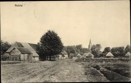 Ak Rolde Drenthe Niederlande, Teilansicht, Kirche