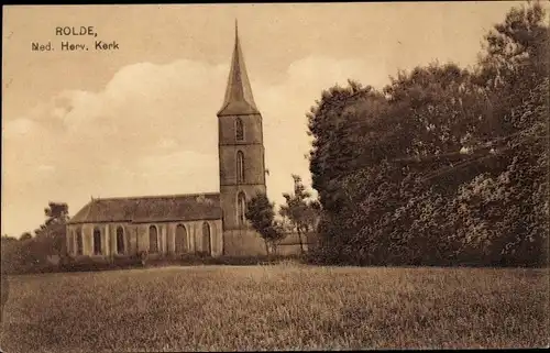 Ak Rolde Drenthe Niederlande, Ned. Rev. Kirche