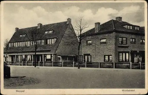 Ak Meppel Drenthe Niederlande, Woldstraat