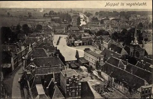 Ak Meppel Drenthe Niederlande, Luftbild vom Ort