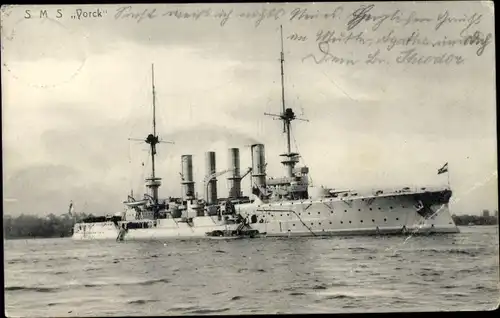 Ak Deutsches Kriegsschiff, SMS Yorck, Panzerkreuzer