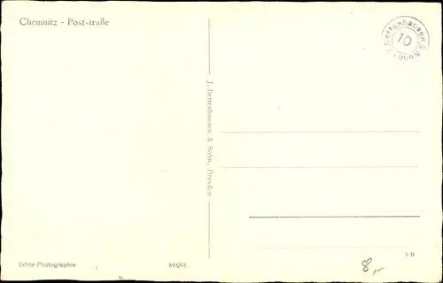 Ak Chemnitz in Sachsen, Straßenbahn in der Poststraße, Geschäft Hugo Görnitz