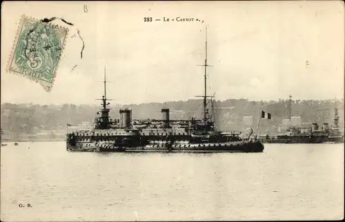 Ak Französisches Kriegsschiff, Carnot