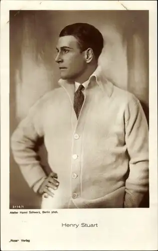 Ak Schauspieler Henry Stuart, Portrait im Profil