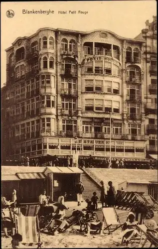 Ak Blankenberghe Westflandern, Hotel Petit Rouge, Centre Digue de Mer