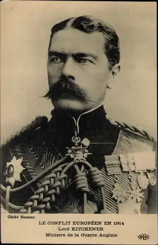 Ak Lord Kitchener, Britischer Kriegsminister 1914