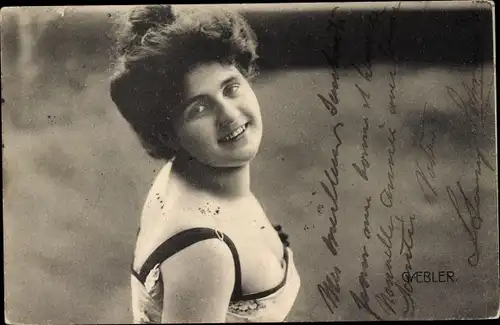 Ak Schauspielerin Gaebler, Portrait