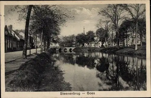 Ak Goes Zeeland Niederlande, Steenenbrug