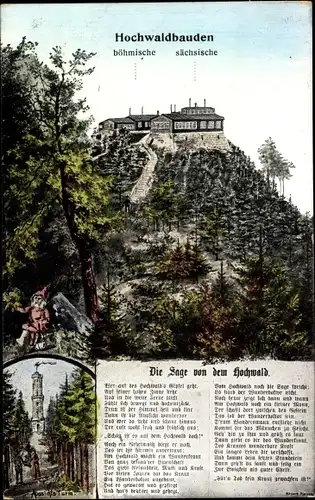 Ak Oybin in der Oberlausitz, Sage von dem Hochwald, Hochwaldbaude