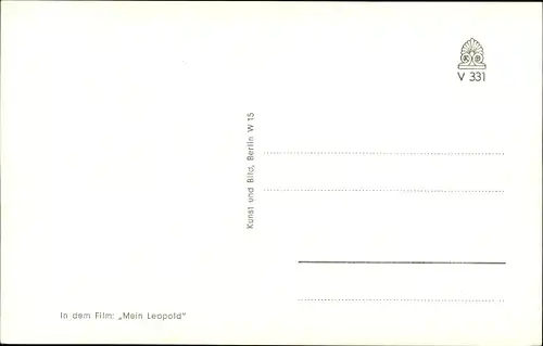 Ak Schauspieler Peer Schmidt, Film Mein Leopold, Portrait, Autogramm