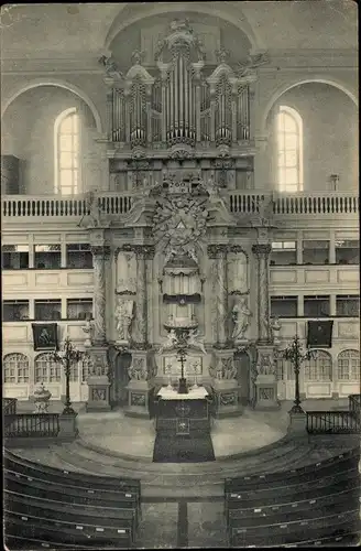 Ak Großenhain Sachsen, Marienkirche, Altar