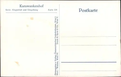 Ak Klagenfurt am Wörthersee Kärnten, Karawankenhof